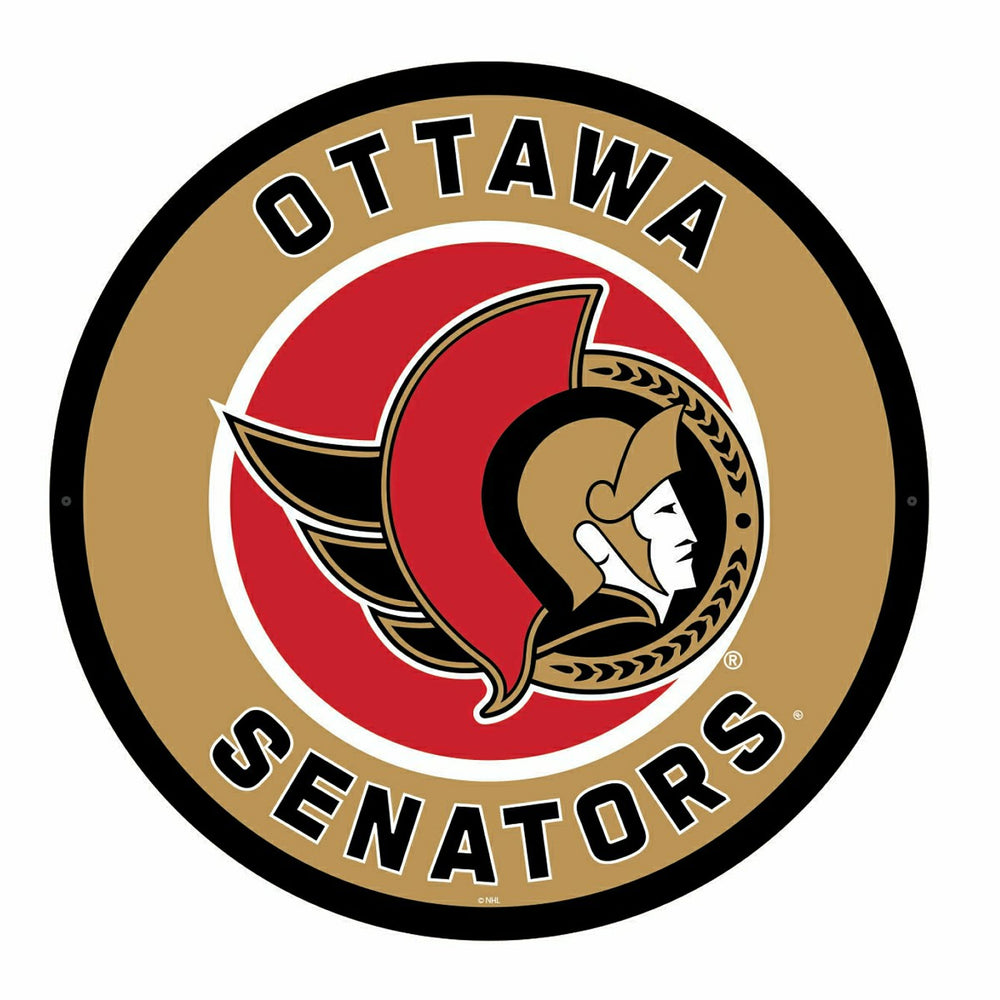 LED Wall Decor, Round, Ottawa Senators, NHL, Home