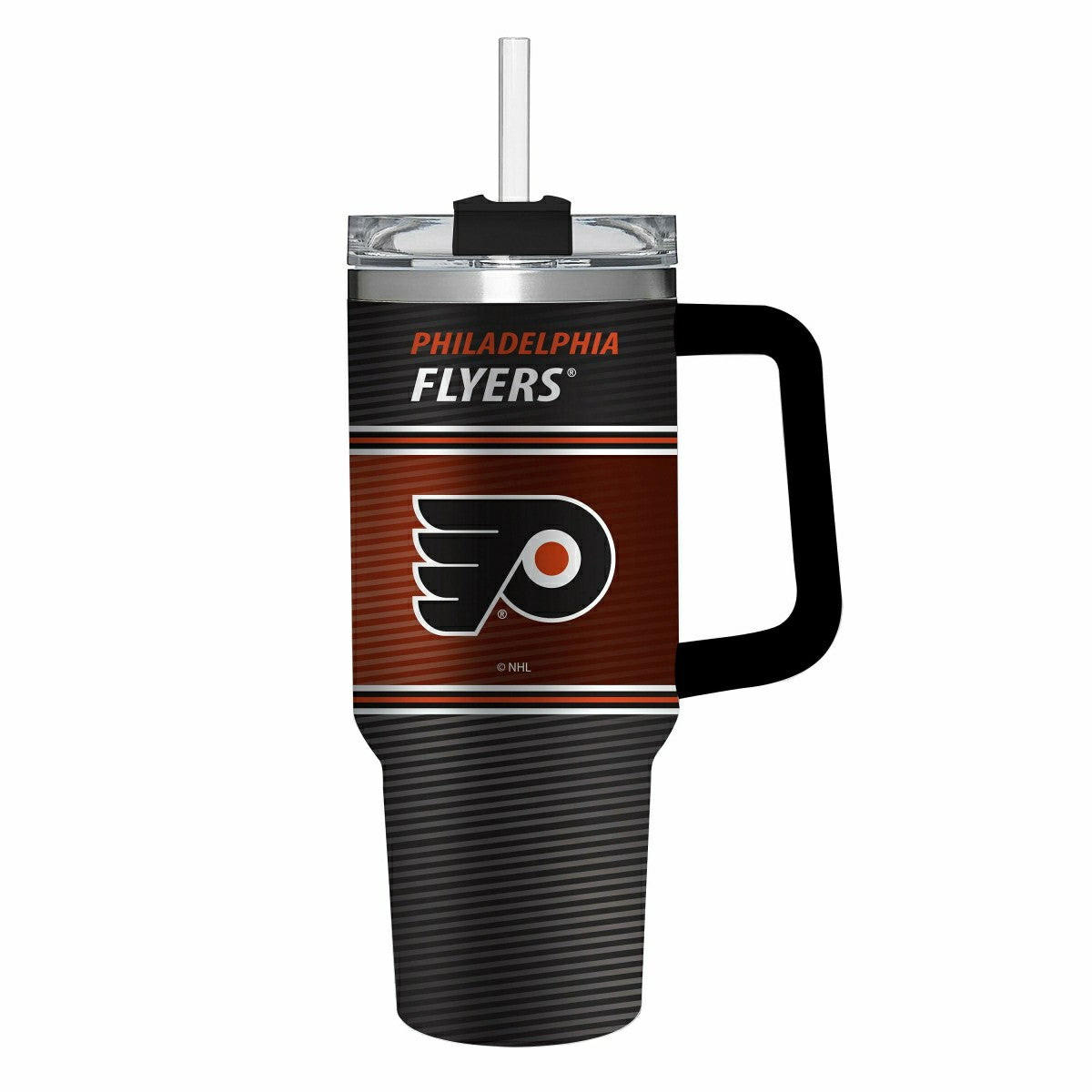 40oz Stainless Steel Canyon Cup w/ Straw, Philadelphia Flyers, NHL, Home