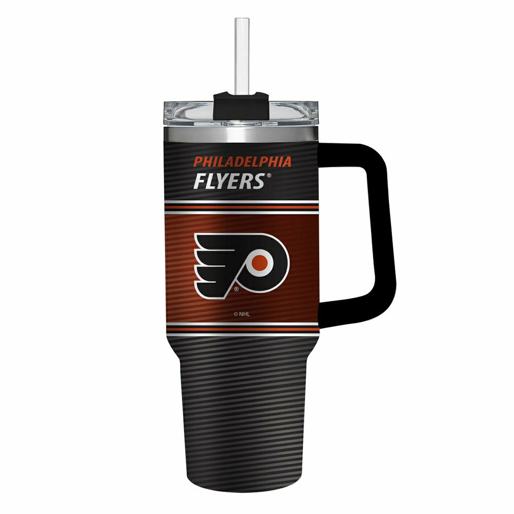 40oz Stainless Steel Canyon Cup w/ Straw, Philadelphia Flyers, NHL, Home