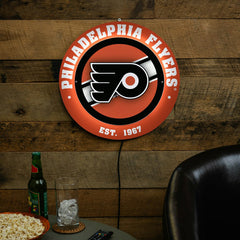 Philadelphia Flyers, Metal Lite, Round, NHL