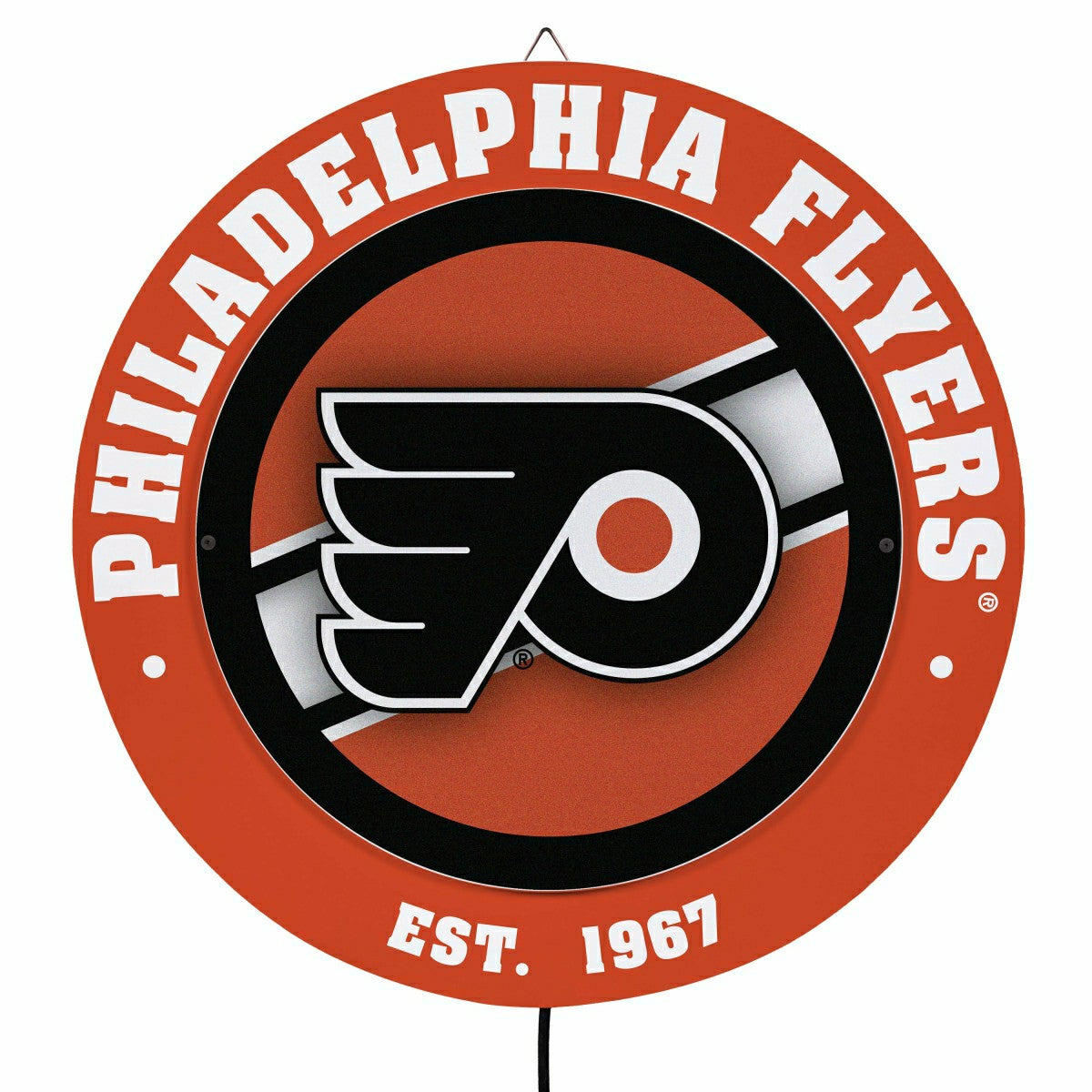 Philadelphia Flyers, Metal Lite, Round, NHL