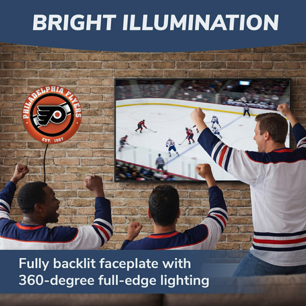 Philadelphia Flyers, Metal Lite, Round, NHL
