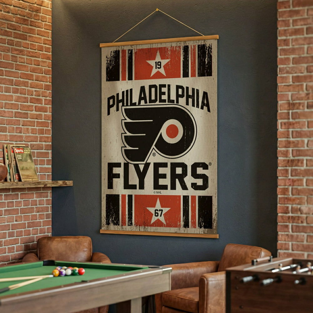 Philadelphia Flyers, Canvas Wall Tapestry, Large, 54x36, NHL, Home