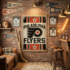 Philadelphia Flyers, Canvas Wall Tapestry, Large, 54x36, NHL, Home
