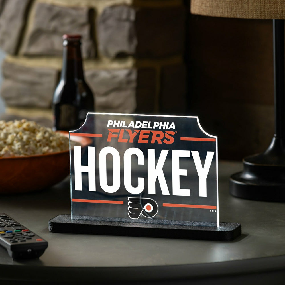Philadelphia Flyers Hockey Rectangle Desklite LED Decor, NHL, Home