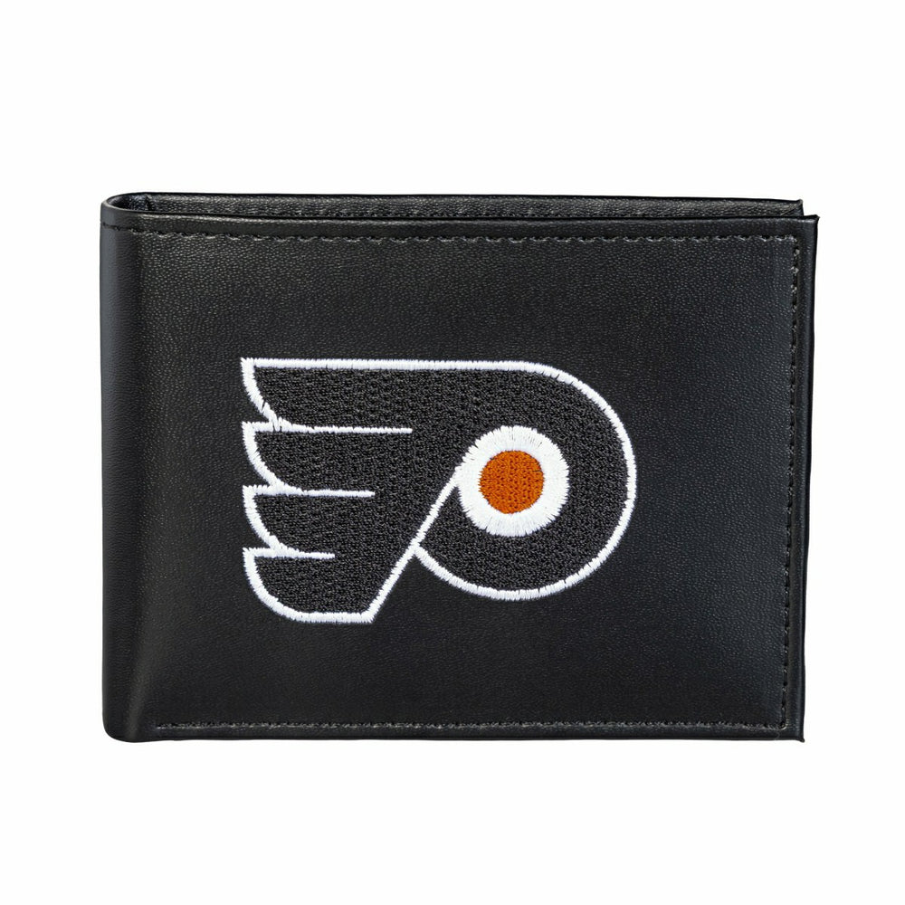 Philadelphia Flyers Black Bi-Fold Embroidered Wallet, NHL, Home
