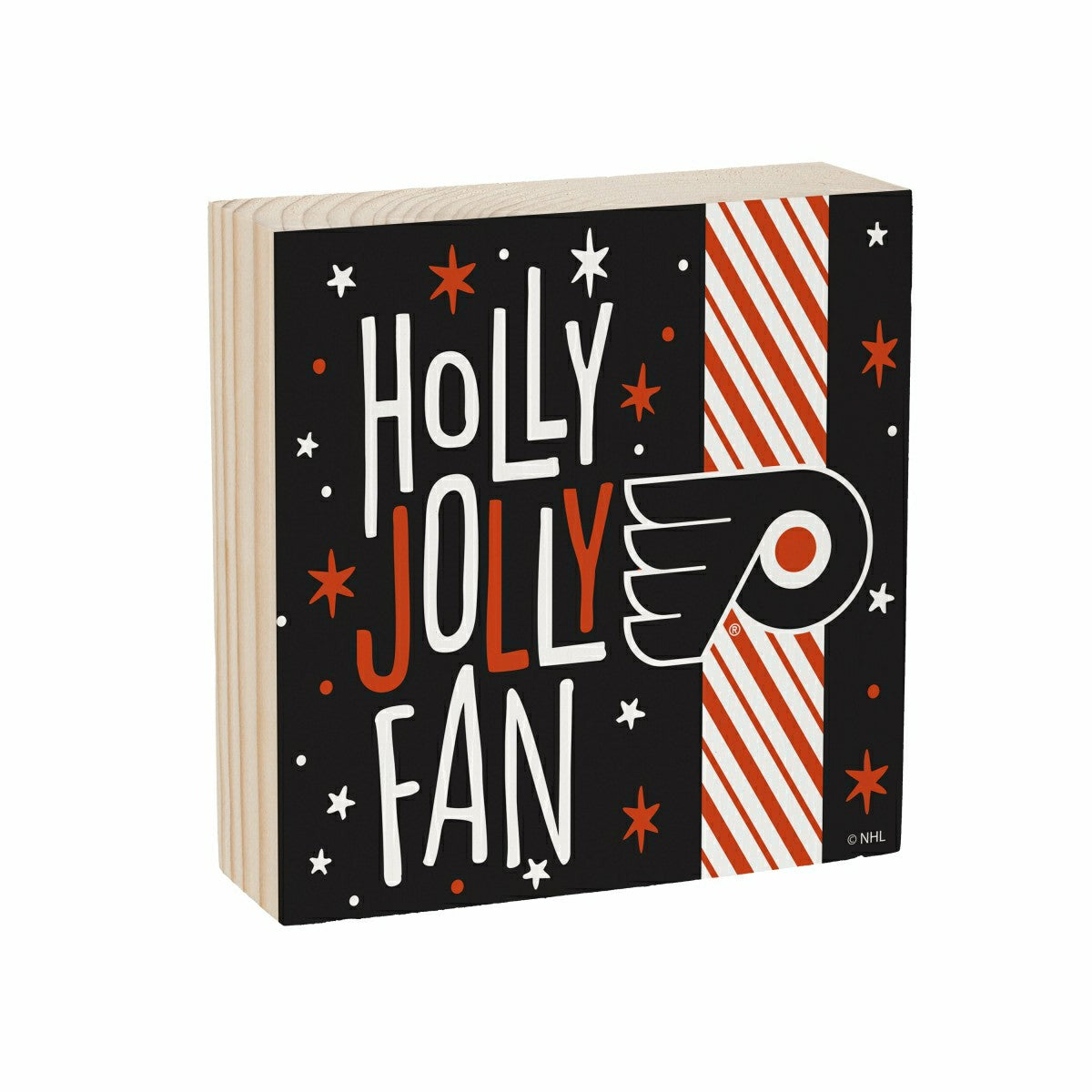Philadelphia Flyers Block, Holiday, 6x6, NHL, Home
