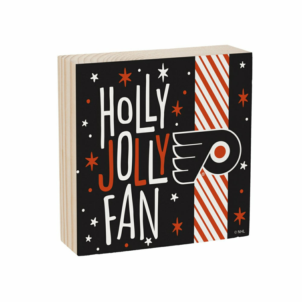 Philadelphia Flyers Block, Holiday, 6x6, NHL, Home