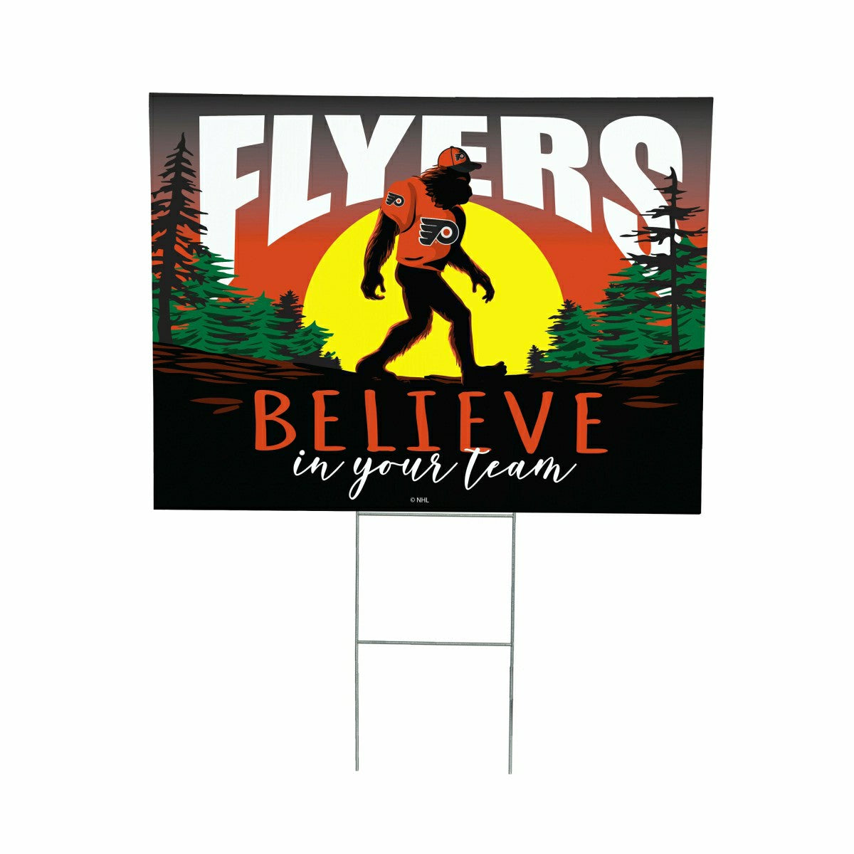Philadelphia Flyers Yard Sign, Bigfoot, NHL, Home