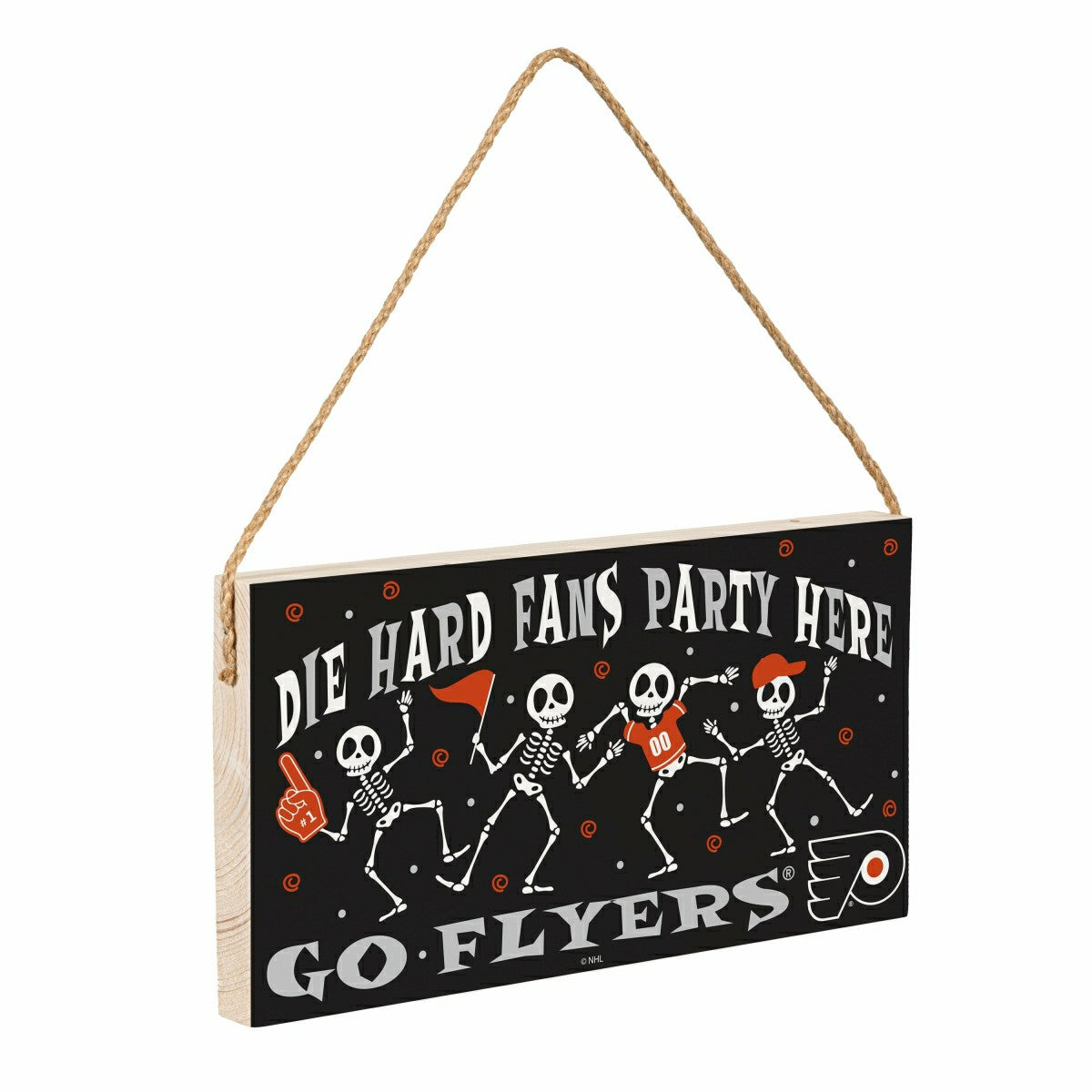 Philadelphia Flyers Halloween Wood Wall Sign, 6x11, NHL, Home