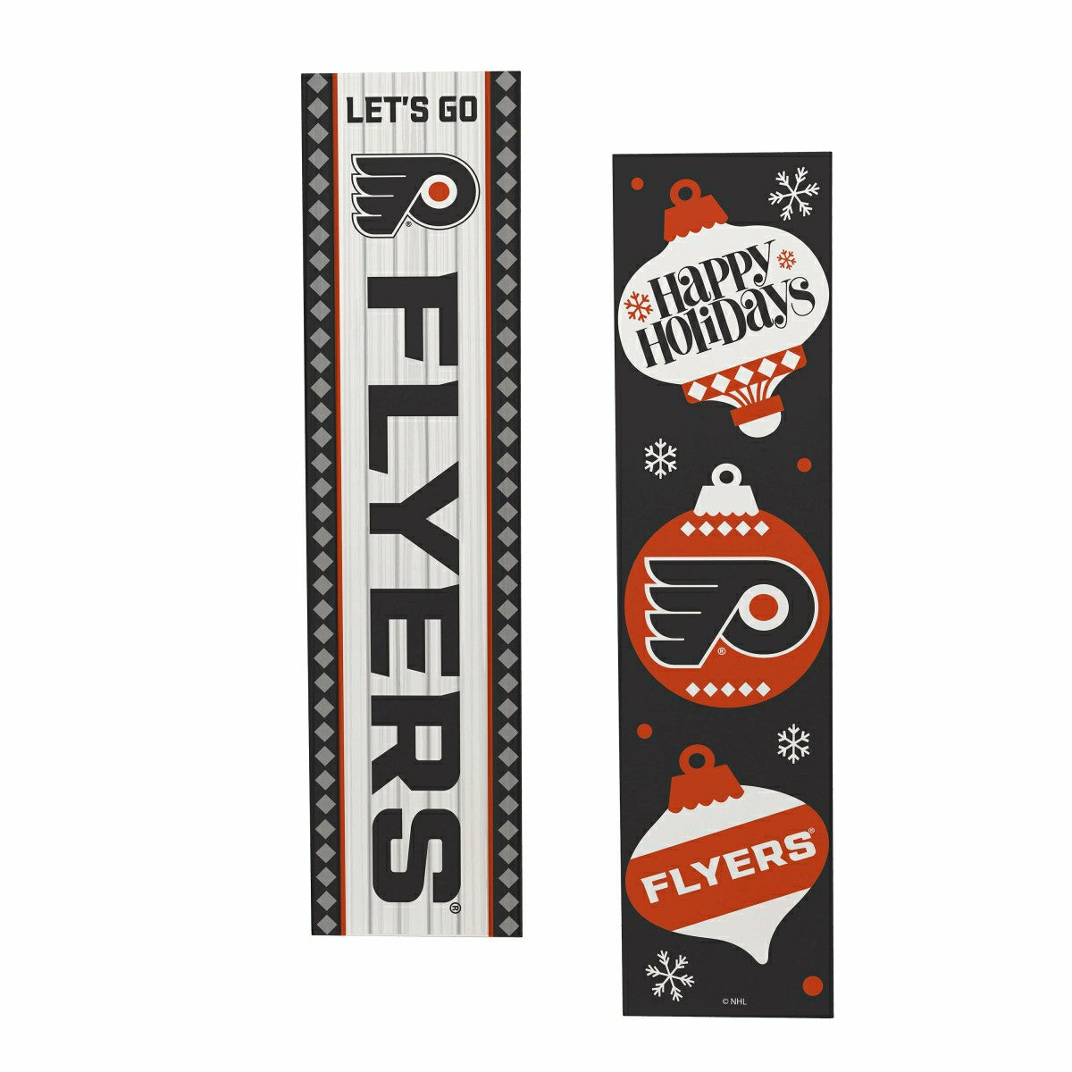 47" Double Sided Leaner, Philadelphia Flyers, Christmas, NHL, Home