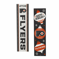 47" Double Sided Leaner, Philadelphia Flyers, Christmas, NHL, Home