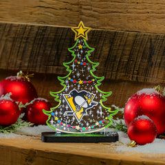 Pittsburgh Penguins Hockey Holiday Tree Desklite LED Decor, NHL, Home