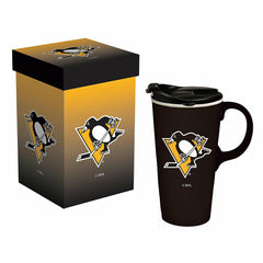 Boxed Travel Latte Cup, Pittsburgh Penguins, NHL, Home