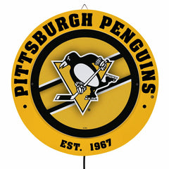 Pittsburgh Penguins, Metal Lite, Round, NHL