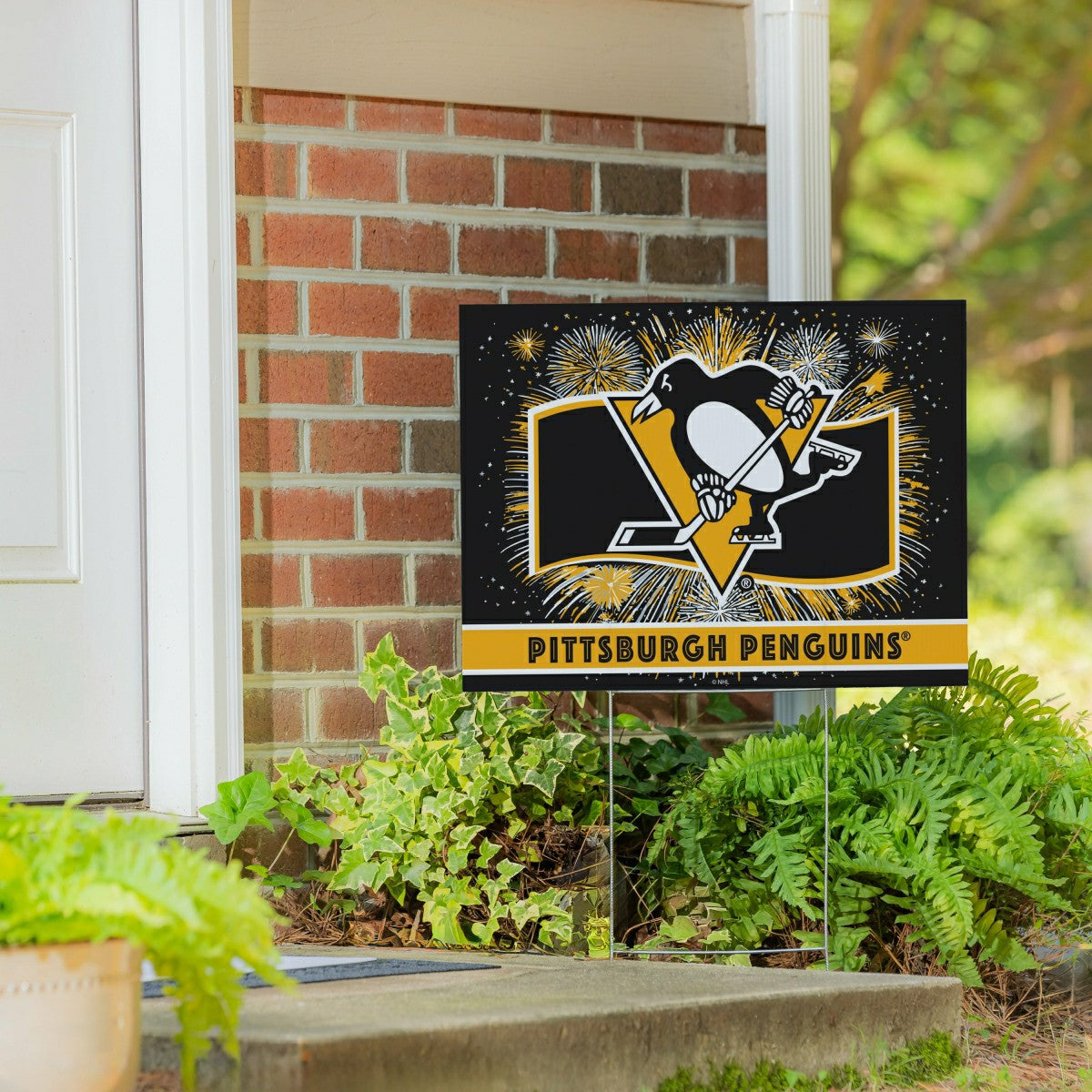 Pittsburgh Penguins Yard Sign, Patriotic, NHL, Home
