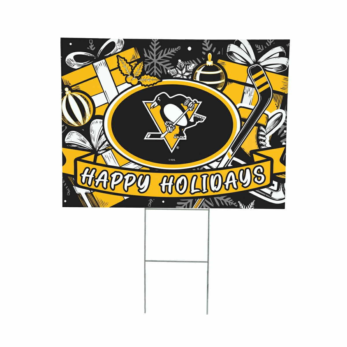 Pittsburgh Penguins Yard Sign, Holiday, NHL, Home