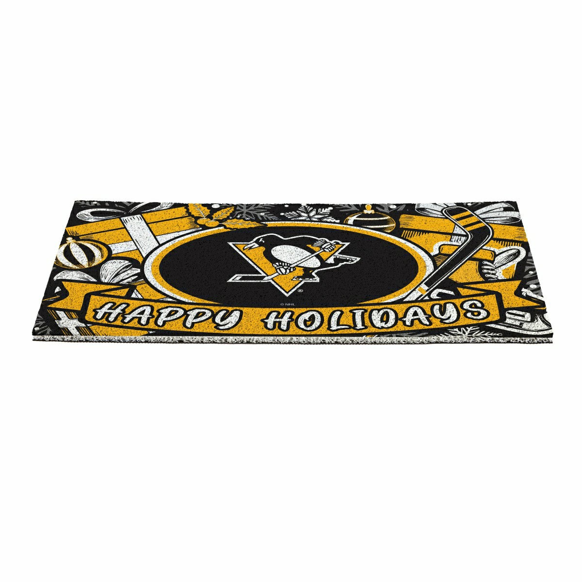 Pittsburgh Penguins Holiday PVC Mat, 28"x16", NHL