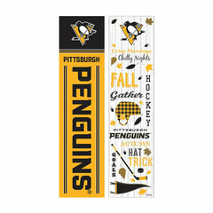 46" Double Sided Leaner, Pittsburgh Penguins, Fall Seasonal, NHL, Home