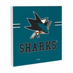 San Jose Sharks Wood Wall Sign, 12x12, NHL, Home