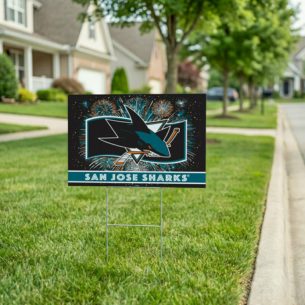 San Jose Sharks Yard Sign, Patriotic, NHL, Home