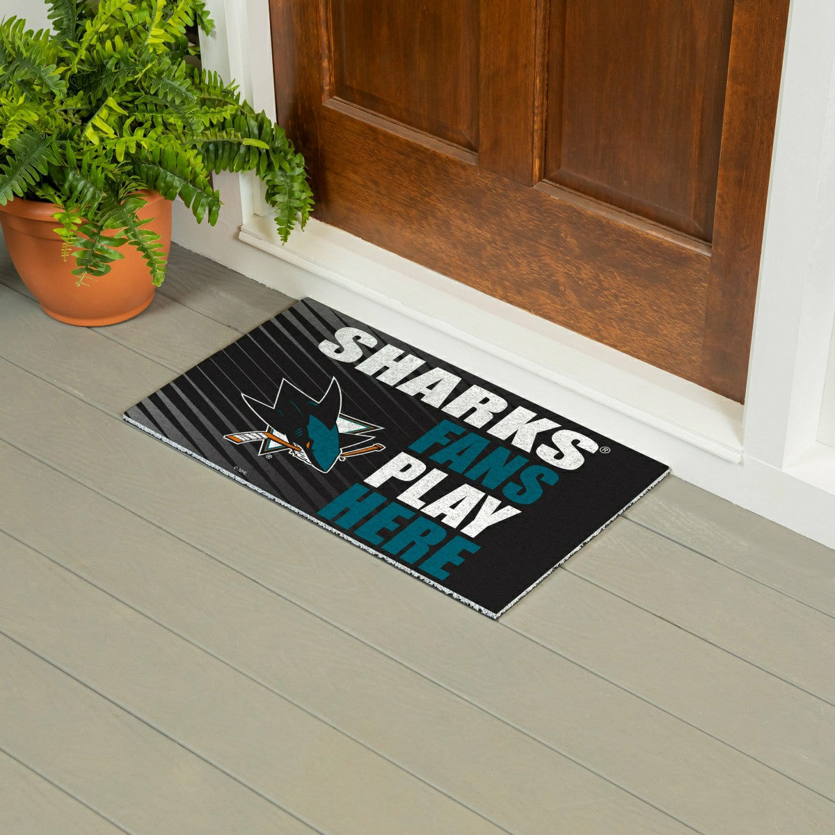 San Jose Sharks Fan Mat, 28"x16", NHL