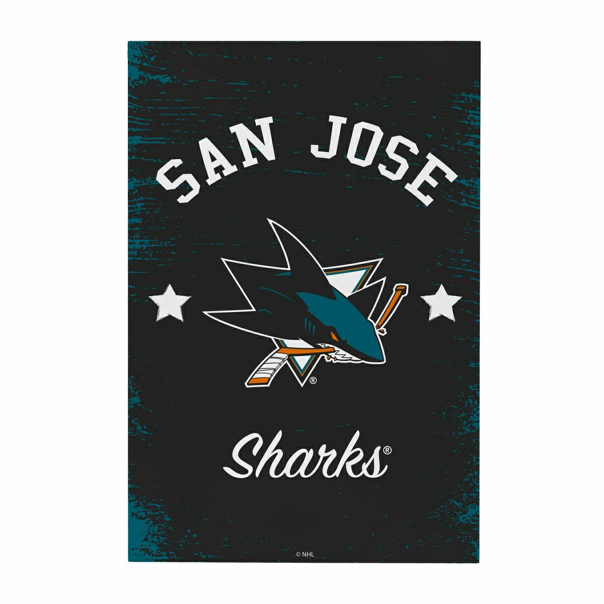 San Jose Sharks Wood Wall Sign, 16x24, NHL, Home