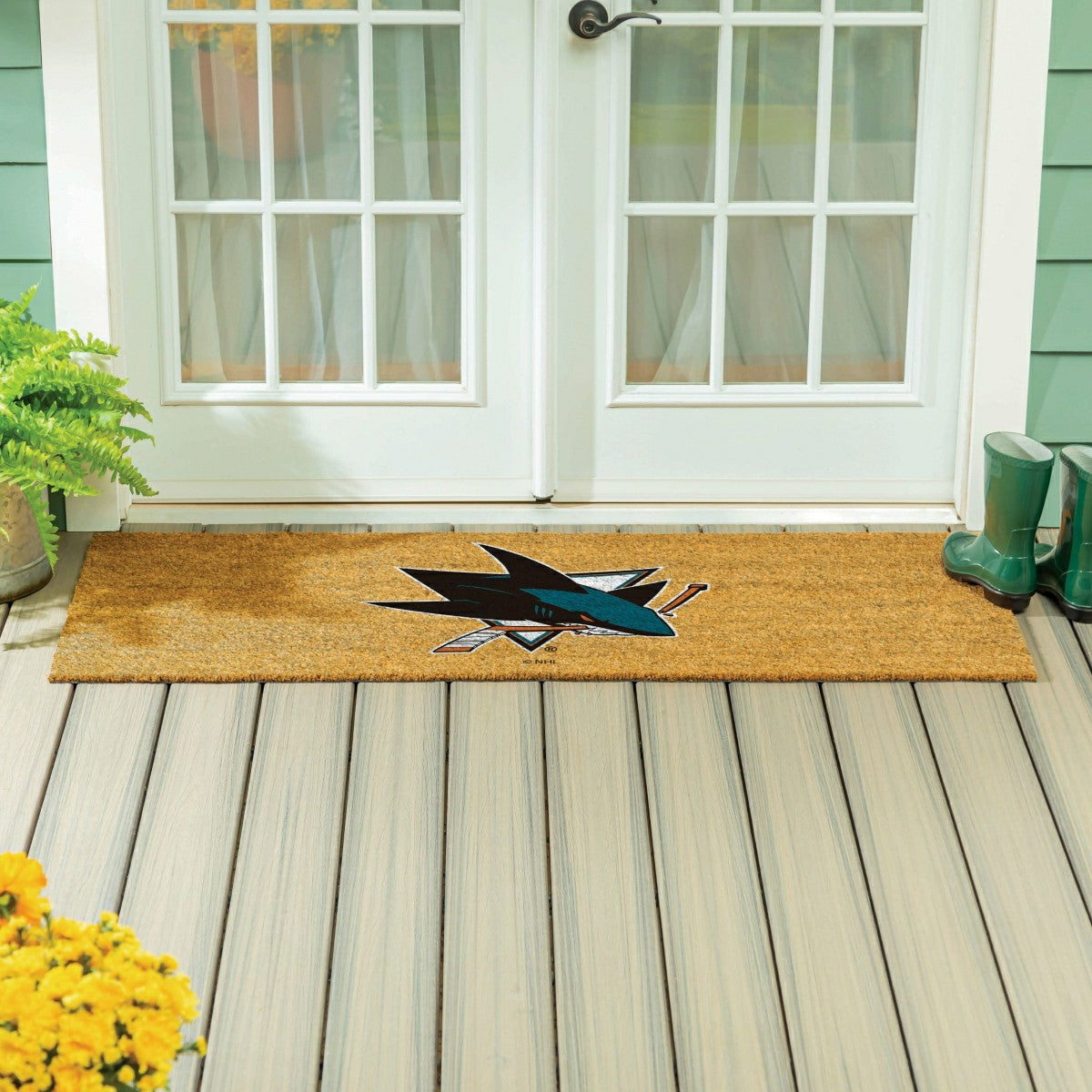 San Jose Sharks Extra Large Full Color Coir Mat, 60"x24", NHL