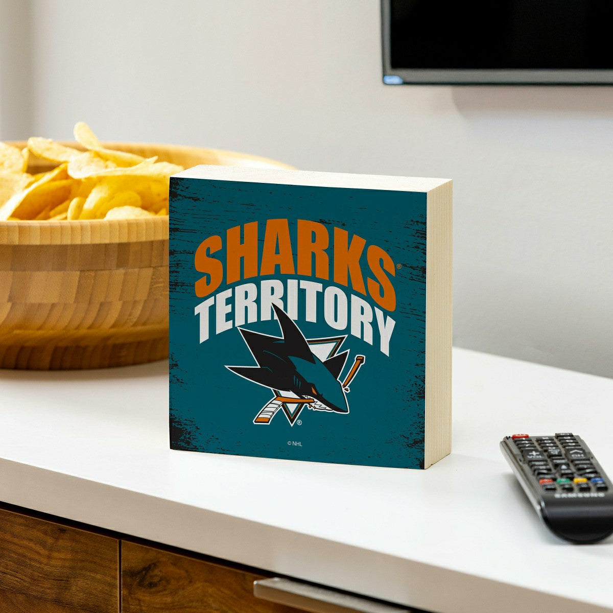 San Jose Sharks Plock, Down Home Fans, 6x6, NHL, Home