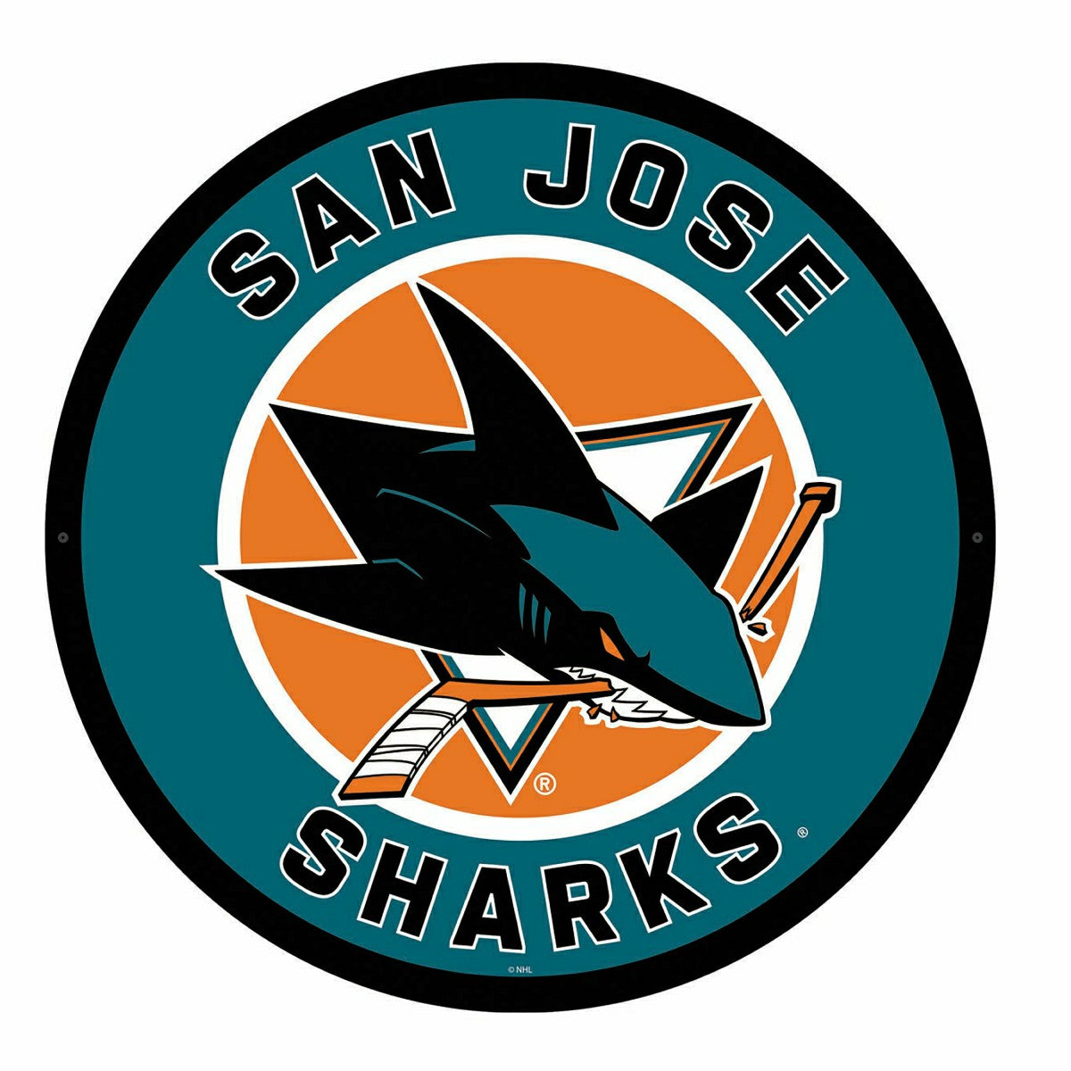 LED Wall Decor, Round, San Jose Sharks, NHL, Home
