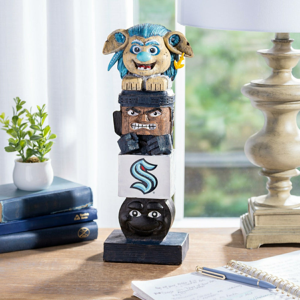 16" Seattle Kraken Mascot Tiki Totem Garden Statue, NHL, Home