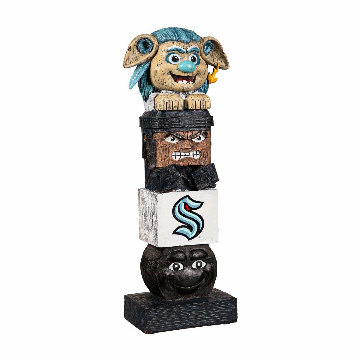 16" Seattle Kraken Mascot Tiki Totem Garden Statue, NHL, Home