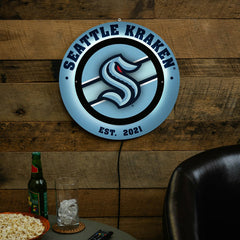 Seattle Kraken, Metal Lite, Round, NHL