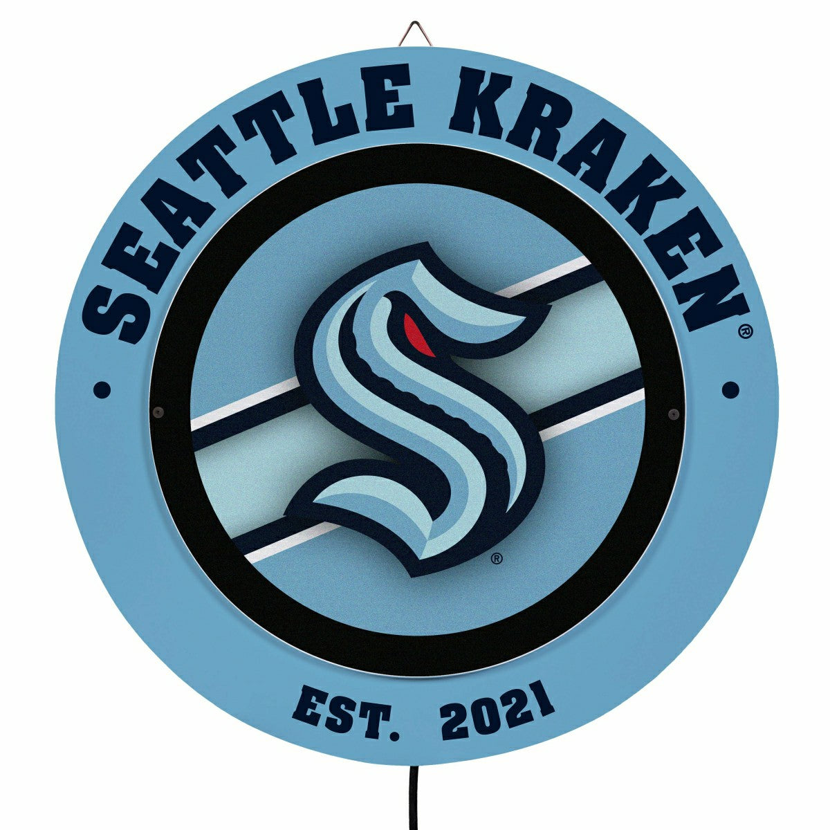 Seattle Kraken, Metal Lite, Round, NHL