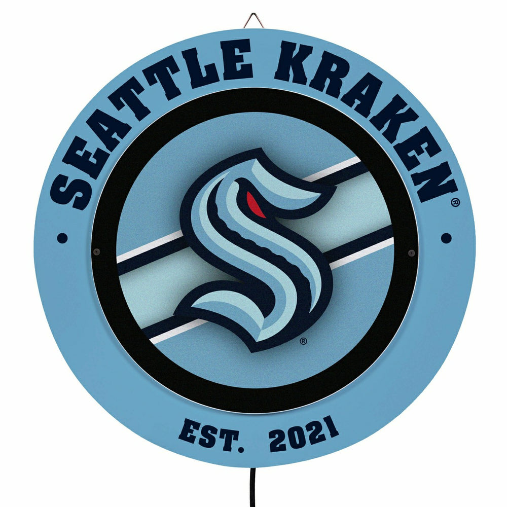 Seattle Kraken, Metal Lite, Round, NHL