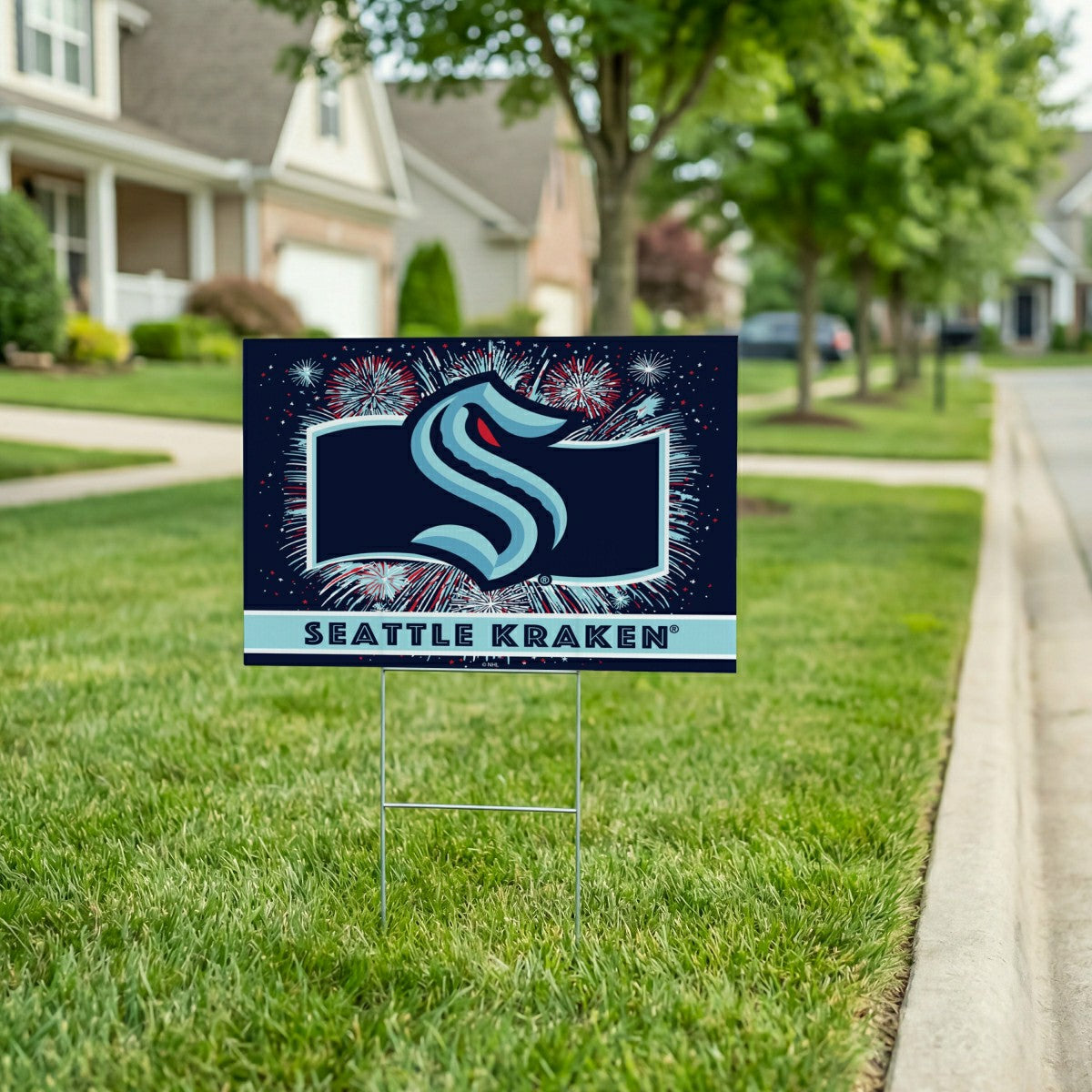 Seattle Kraken Yard Sign, Patriotic, NHL, Home