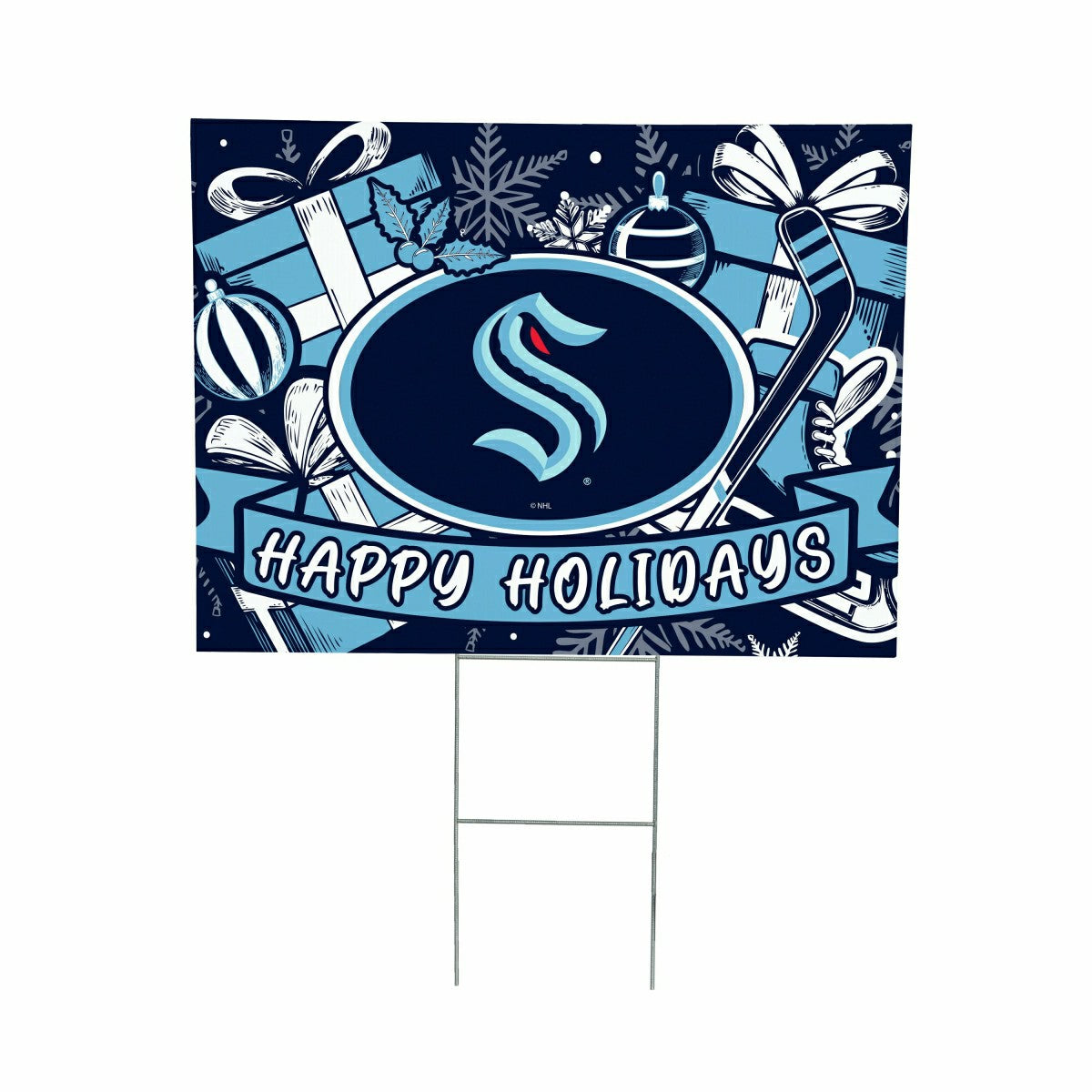 Seattle Kraken Yard Sign, Holiday, NHL, Home