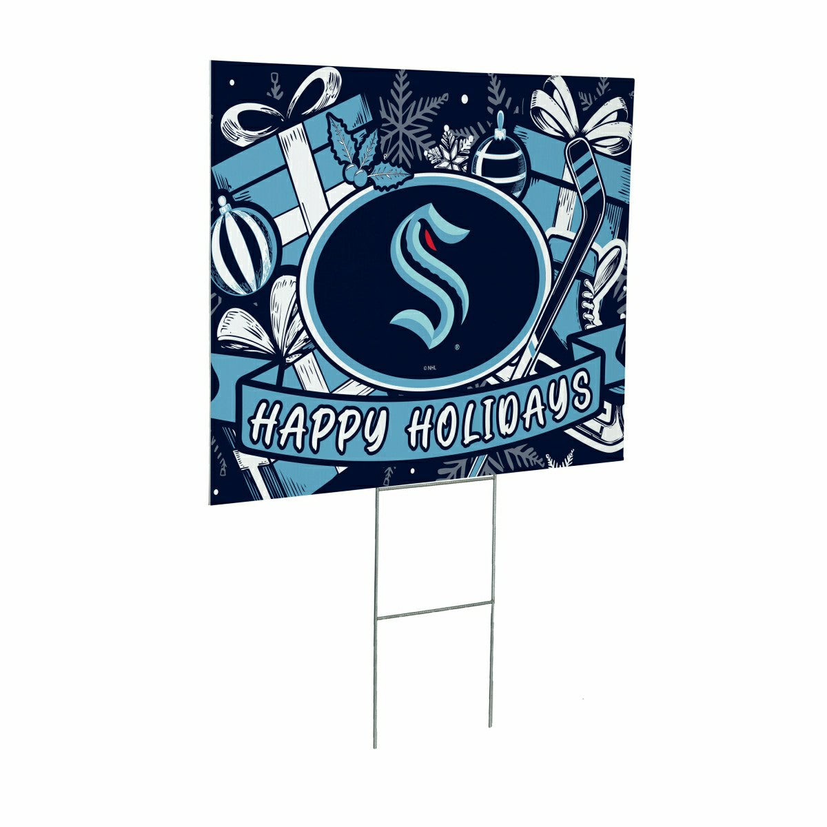 Seattle Kraken Yard Sign, Holiday, NHL, Home
