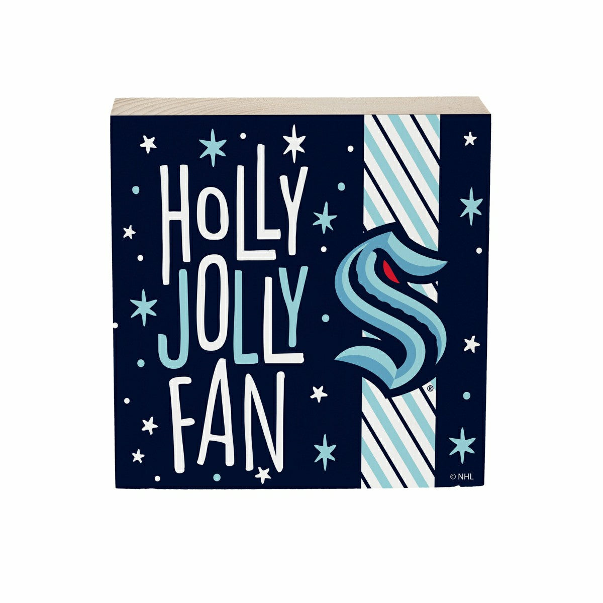 Seattle Kraken Block, Holiday, 6x6, NHL, Home
