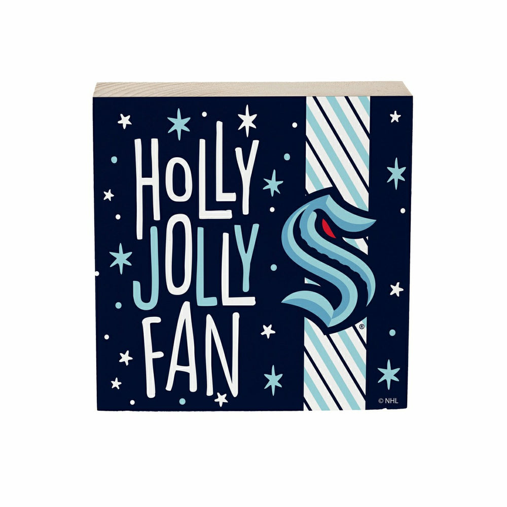 Seattle Kraken Block, Holiday, 6x6, NHL, Home