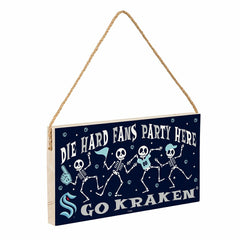 Seattle Kraken Halloween Wood Wall Sign, 6x11, NHL, Home