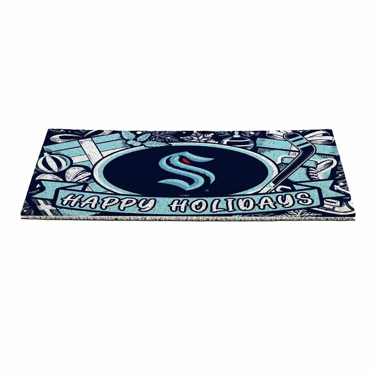 Seattle Kraken Holiday PVC Mat, 28"x16", NHL