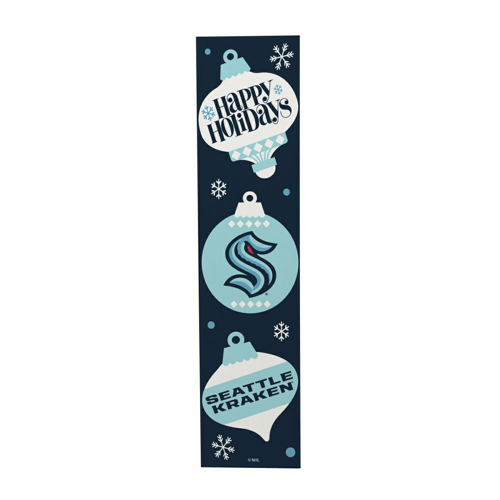 47" Double Sided Leaner, Seattle Kraken, Christmas, NHL, Home