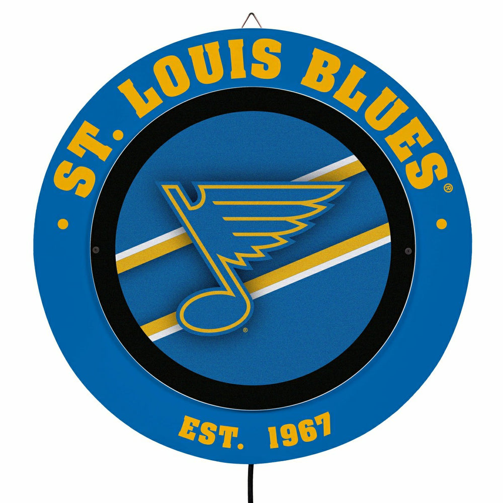 St Louis Blues, Metal Lite, Round, NHL