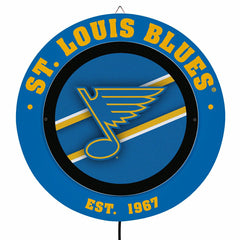 St Louis Blues, Metal Lite, Round, NHL