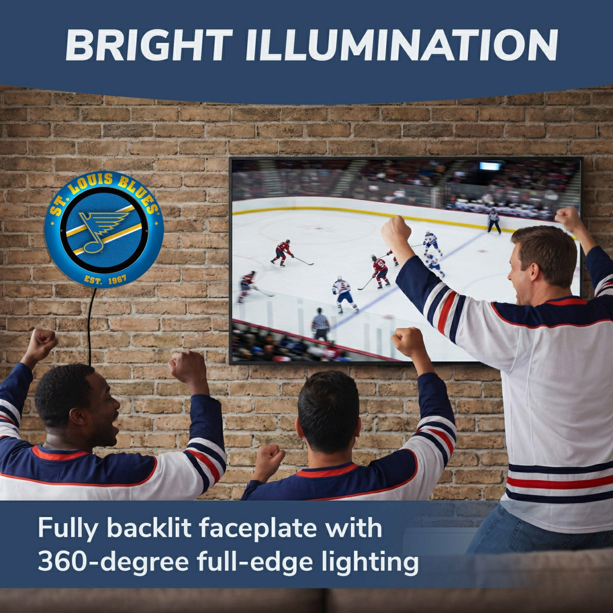 St Louis Blues, Metal Lite, Round, NHL