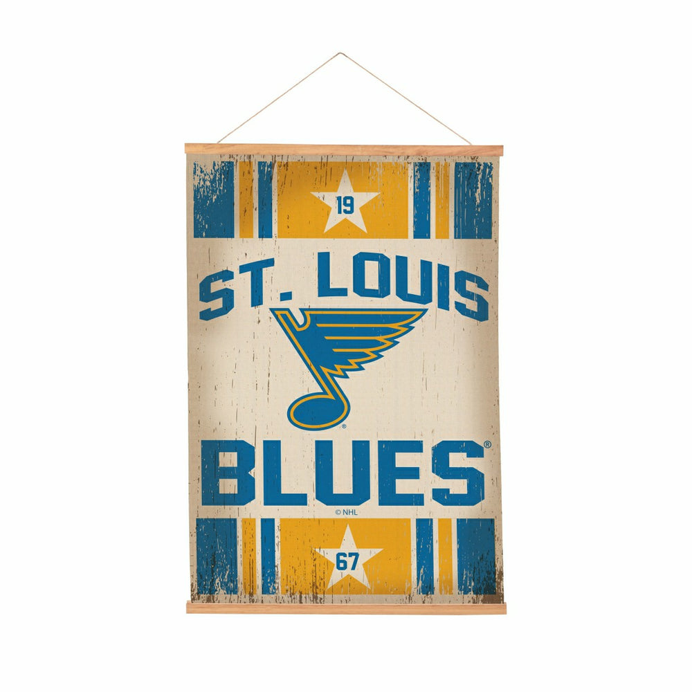 St Louis Blues, Canvas Wall Tapestry, Medium, 36x24, NHL, Home