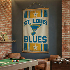 St Louis Blues, Canvas Wall Tapestry, Large, 54x36, NHL, Home
