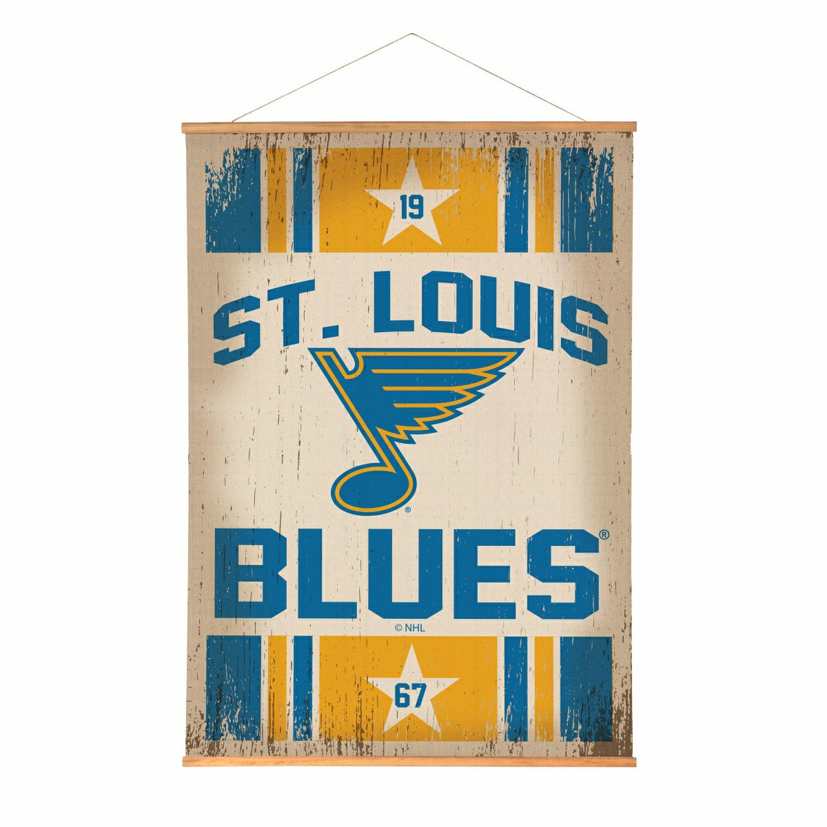 St Louis Blues, Canvas Wall Tapestry, Large, 54x36, NHL, Home