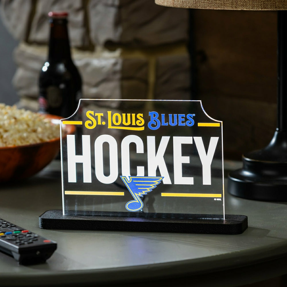 St Louis Blues Hockey Rectangle Desklite LED Decor, NHL, Home